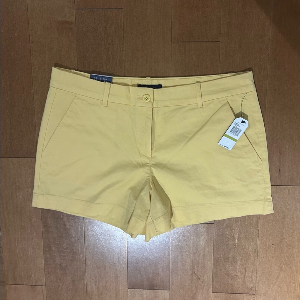 Nautica Yellow 4 inch Shorts Classic Chino Style